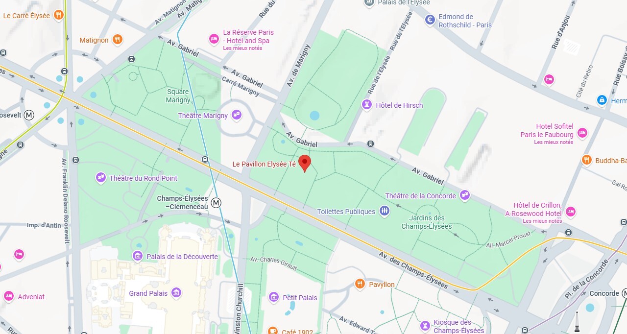 Pavillon Elysée Té - Plan